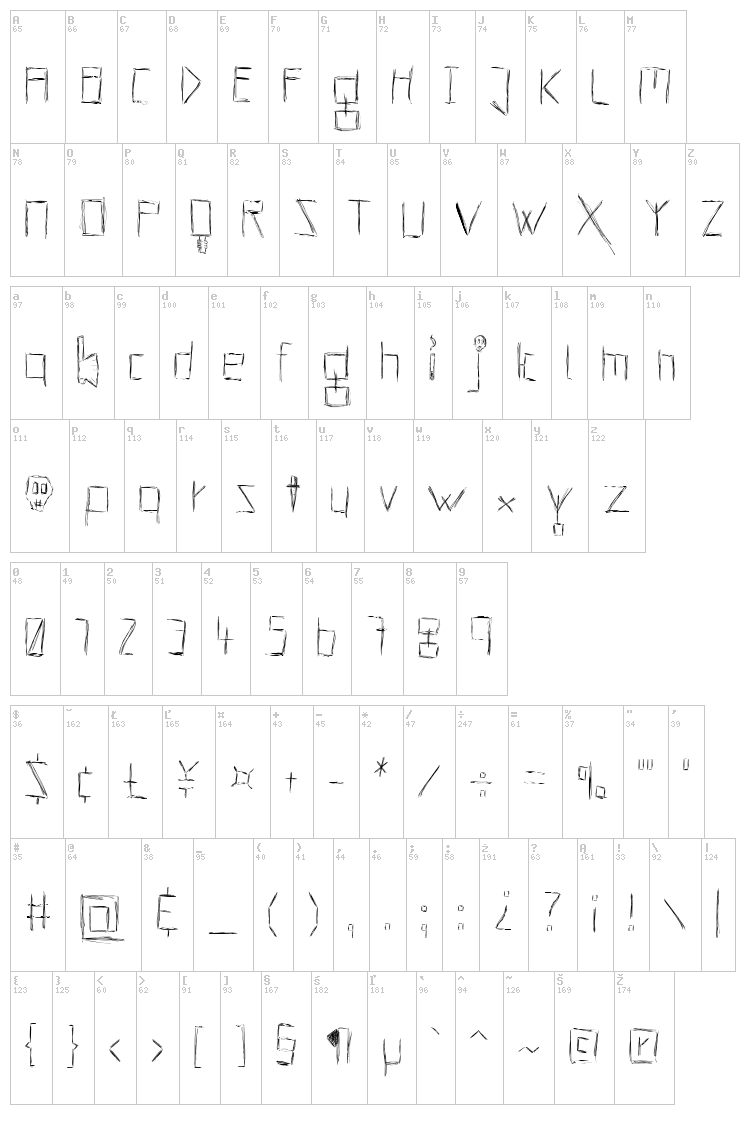 Hells Kittchen Devil God font map